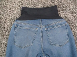 Old Navy Maternity Jeans Womens 4 Blue Denim Straight Pull Up Secret Belly 28x29 - Picture 1 of 14