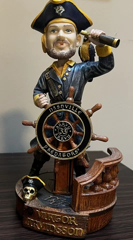 RARE Nashville Predators VIKTOR ARVIDSSON Pirate Bobblehead NHL Hockey 10 Inch Cover