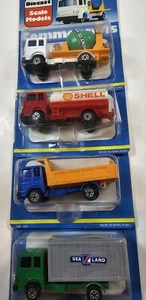 Diecast Scale Models Cement Sea Land Shell Truck Set Of 4 Hong Kong Toys Vtg - Picture 1 of 6