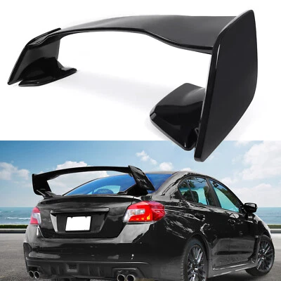 Spoiler traseiro asa preto brilhante estilo JDM para Subaru WRX STI 2015-2021 - Imagem 1 de 4