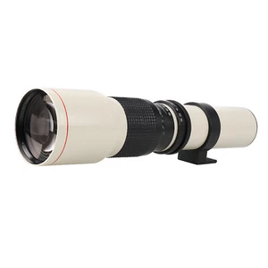 500mm F8.0-F32 Lens Manual Telephoto Zoom Lens White for Cannon Nikon Sony - Picture 1 of 9