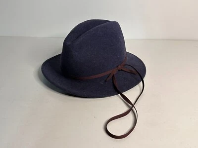 Sombrero Fedora Goorin Brothers Azul Marino Lana Hombre Talla Pequeña Foto 1 de 4