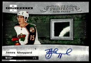 2007-08 Fleer Hot Prospects PATCH AUTO James Sheppard Rookie Auto /399 Minnesota - Picture 1 of 2