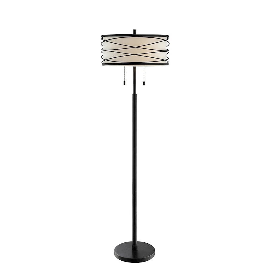 Lite Source Lumiere 2 Light Floor Lamp , Outer Metal/Inner - LS-83125 - Image 1 of 1