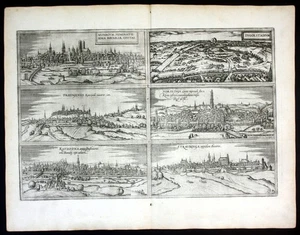 1575 Munich Ingolstadt Freising Regensburg Straubing Braun Hogenberg mapa plano - Imagen 1 de 2