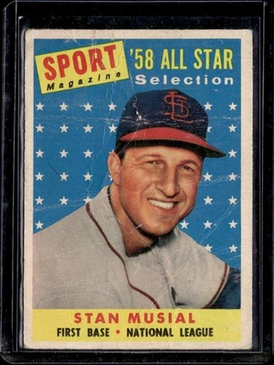 1958 Topps #476 Stan Musial Foto 1 de 2