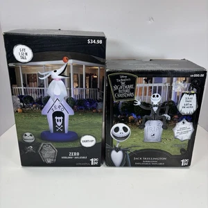 Disney’s Nightmare Before Christmas Jack Skellington/Zero Inflatables (2) Gemmy - Bild 1 von 6