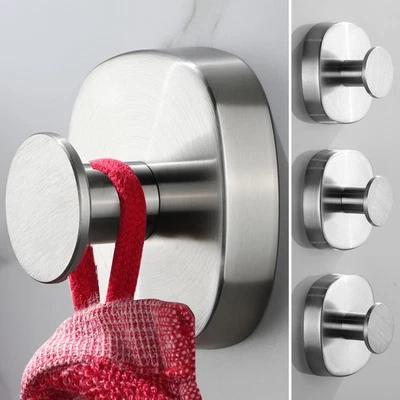 ZUNTO 4 Pezzi Ganci Ventosa Portasciugamani in Acciaio Inox Gancio Appendiabiti - Immagine 1 di 4