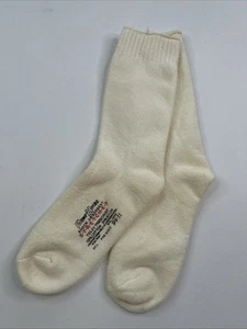 VTG Socks Tennis Sports 9-11 Knit Terry Cotton 80s NOS Powr-House Ivory USA - Picture 1 of 7