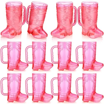 12 piezas vasos de chupito para botas de vaquero, 16 oz grandes vasos de plástico para botas de chupito para bebidas... Foto 1 de 4