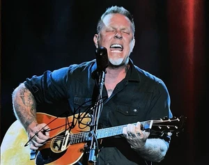 FOTO 8x10 firmada autografiada por James Hetfield de Metallica - Imagen 1 de 1