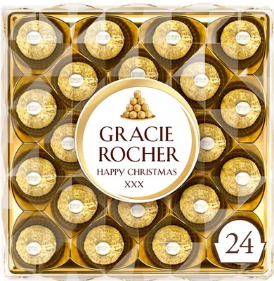 Personalised Ferrero Rocher Label to fit 300g box, Any occasion - Xmas Gift 2025