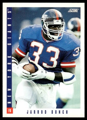1993 Score Jarrod Bunch New York Giants #136 - Image 1 of 2