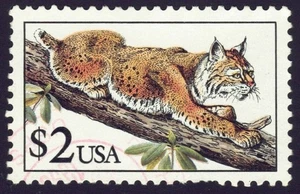 USA sc#2482 Flora and Fauna Series : Bobcat, Used - Picture 1 of 2