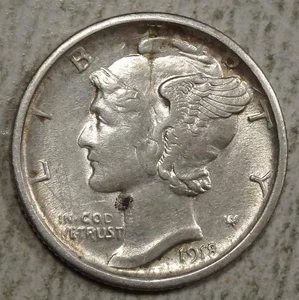 1918-S Merkur Groschen, fast unzirkuliert + 1108-07 - Bild 1 von 3