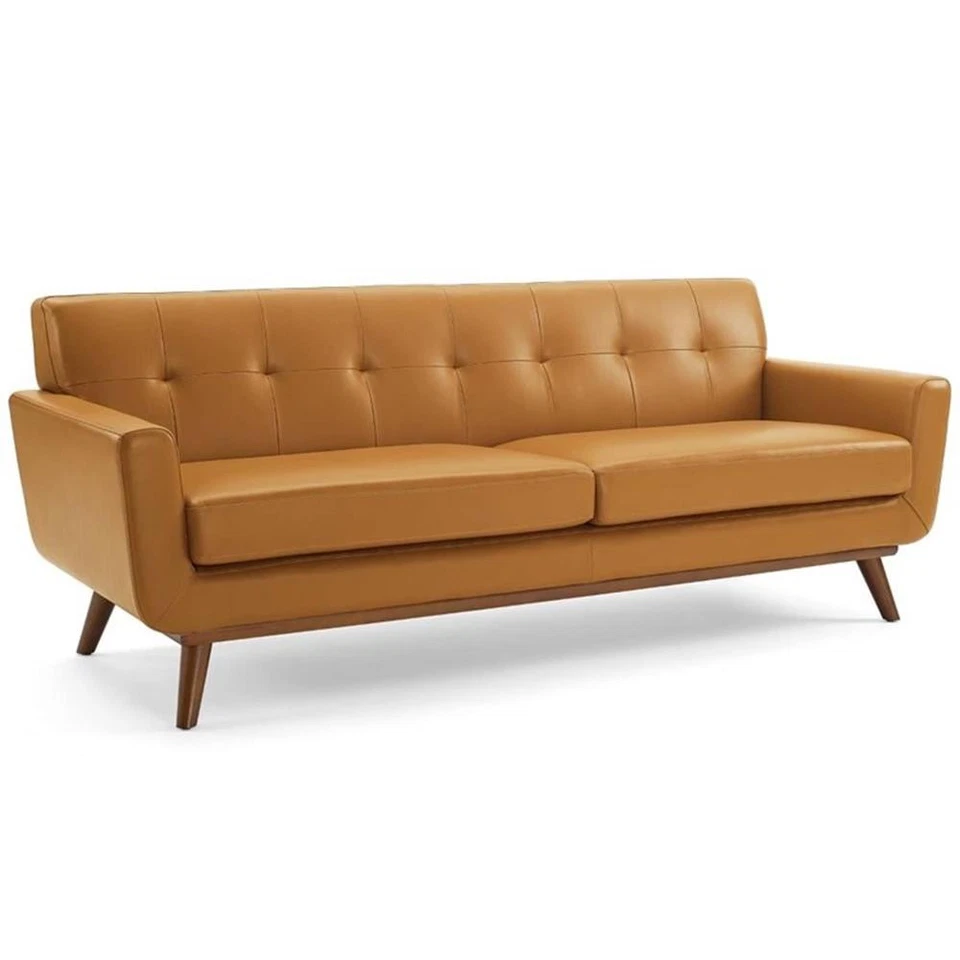 Modway Engage Top-Grain Leather Living Room Lounge Sofa EEI-3733-TAN
