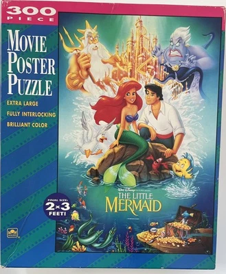 Póster de película vintage de Disney La Sirenita 300 piezas rompecabezas cubierta prohibida Foto 1 de 4