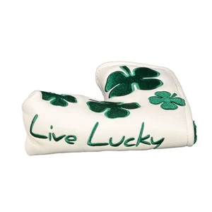 CMC Design Live Lucky "Evergreen" Blade Putter Headcover - White/Green - Picture 1 of 4
