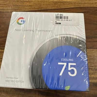 Nest 3rd Generation Programmable Thermostat T3008US -Stainless Steel Pro Edition - Image 1 of 4