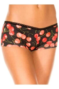 sexy MUSIC LEGS cherry CHERRIES low RISE boyshort SHORTS underwear PANTY panties - Picture 1 of 2