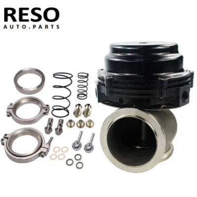 Black 44mm Wastegate External Turbo W/ TIAL V-Band Flange Spring MV-R 14PSI - Image 1 of 4