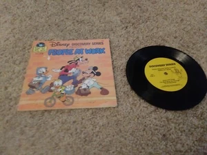 Vintage Walt Disney Discovery Series Story Book 33 RPM Record PEOPLE AT WORK  - Picture 1 of 3