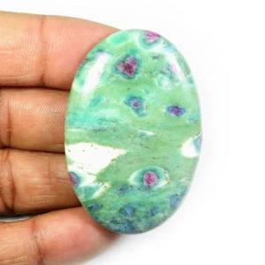 Rubin Fuchsit ovale Form natürlicher Cabochon lose Edelstein 85 Kt. 50X33 mm MI29-27 - Bild 1 von 7