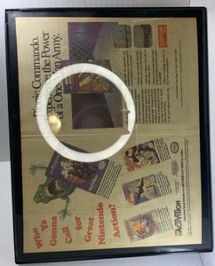 Vintage Marvel Comic Wall Art Ad Framed 11”x 14” Activision & Capcom - Picture 1 of 5