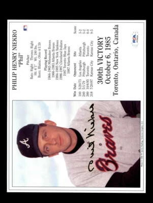 Phil Niekro PSA DNA Signed 8x10 300 Wins Photo Braves Autograph - Image 1 of 3