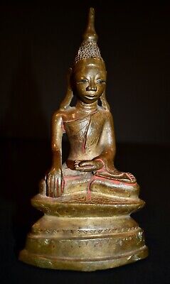 Antique Seated Shan / Tai Yai Bronze Buddha Figure From Burma / Myanmar • 1,094.50$