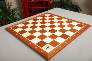 Tablero de ajedrez de torneo de madera de caoba y arce - Imagen 1 de 1