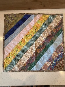 Handmade Hand Stitched Patchwork Lap Throw Baby Blanket - Picture 1 of 11