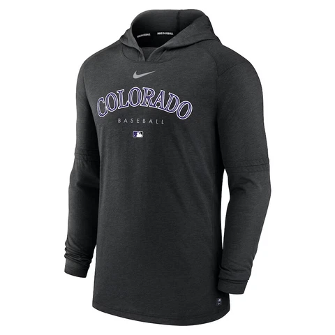 Colorado Rockies Nike Authentic Collection Early Work Tri-Blend Pullover Hoodie Cover