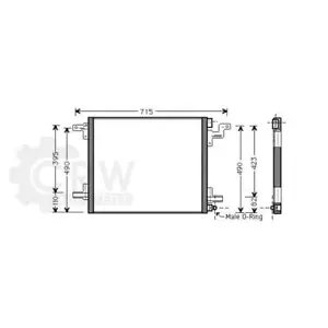 AVA QUALITY COOLING Condensador Acondicionado para Mercedes-Benz Clase M W163 - Imagen 1 de 1