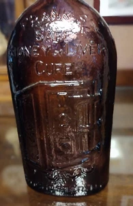 Vintage Large 9" Frank’s Safe Kidney & Liver Cure Bottle Wheaton Purple Glass - Picture 1 of 6