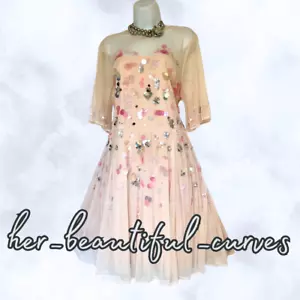ASOS SHIMMERING SEQUINS WEDDING OCCASION PARTY DRESS SIZE 18 - Picture 1 of 5