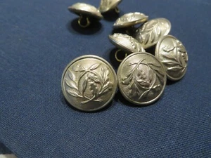 1 bouton argenté de la police Nationale branche de laurier et chêne 2.1 cm - Picture 1 of 3