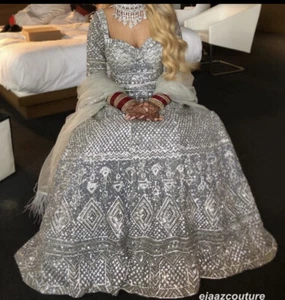 Abito da sposa Lehenga, abito da festa indiano, abito da sposa / abito da fidanzamento, Lengha - Foto 1 di 15