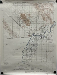 1903 54 Arizona California YUMA Quadrangle Topographic Map Mines Trails Water - Picture 1 of 6