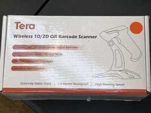 Tera Wireless Barcode Scanner w/Screen, 1D/2D QR Reader, Cradle, Bluetooth - Picture 1 of 1