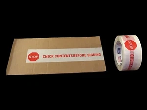 Verpackungsband 1 CS 35 Rollen 110 Yards Supreme Karton Dichtband "Check Conten - Bild 1 von 4