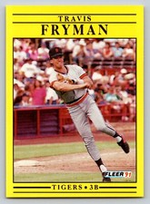 1991  Fleer #336 Travis Fryman Detroit Tigers