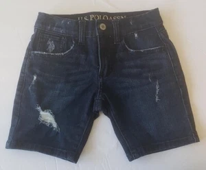 US Pollo Assn Girls Junior Size 5 Blue Jean Cotton Stretch Shorts - Picture 1 of 6