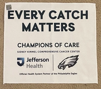 PHILADELPHIA EAGLES RALLY TOWEL vs. DENVER BRONCOS 10/05/2025 SGA CRUCIAL CATCH - Image 1 of 3