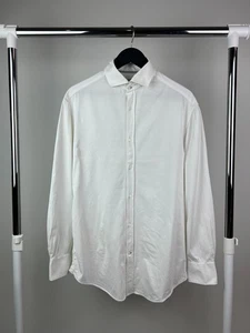 Brunello Cucinelli Men’s Dress Shirt XL White Button Down - Picture 1 of 15