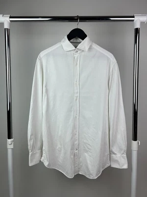 Brunello Cucinelli Men’s Dress Shirt XL White Button Down - Image 1 of 4