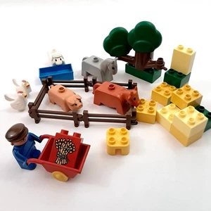 Lego Duplo Vintage Fattoria Fattoria Animale Figura x7 Bundle + Mattoni Recinzione Trogolo - Foto 1 di 10