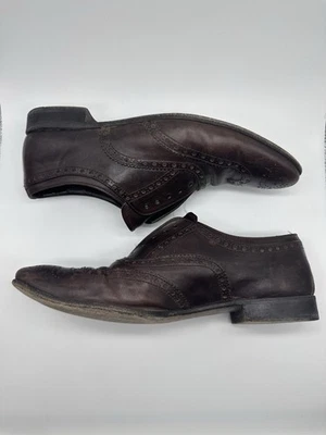 Vintage Prada Wing Tip Calf Leather Laceless Brown 8 UK With Box - Image 1 of 4