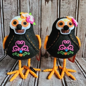 Day Of The Dead Birds 2020 Recuerdo Target Feltro Dia de Los Muertos Figura Spritz - Foto 1 di 6