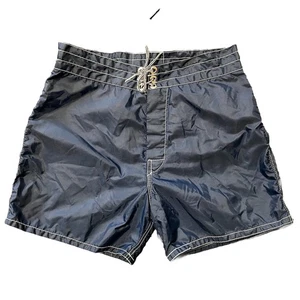 Birdwell Beach Britches Navy Blue & White Stitching Swim Trunks Lace Up Kids 30" - Picture 1 of 9